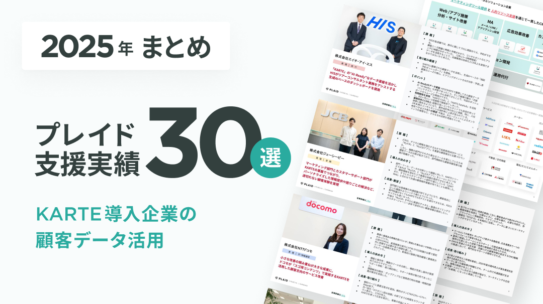 2025年プレイドが伴走して解決した30の事業課題イメージ
