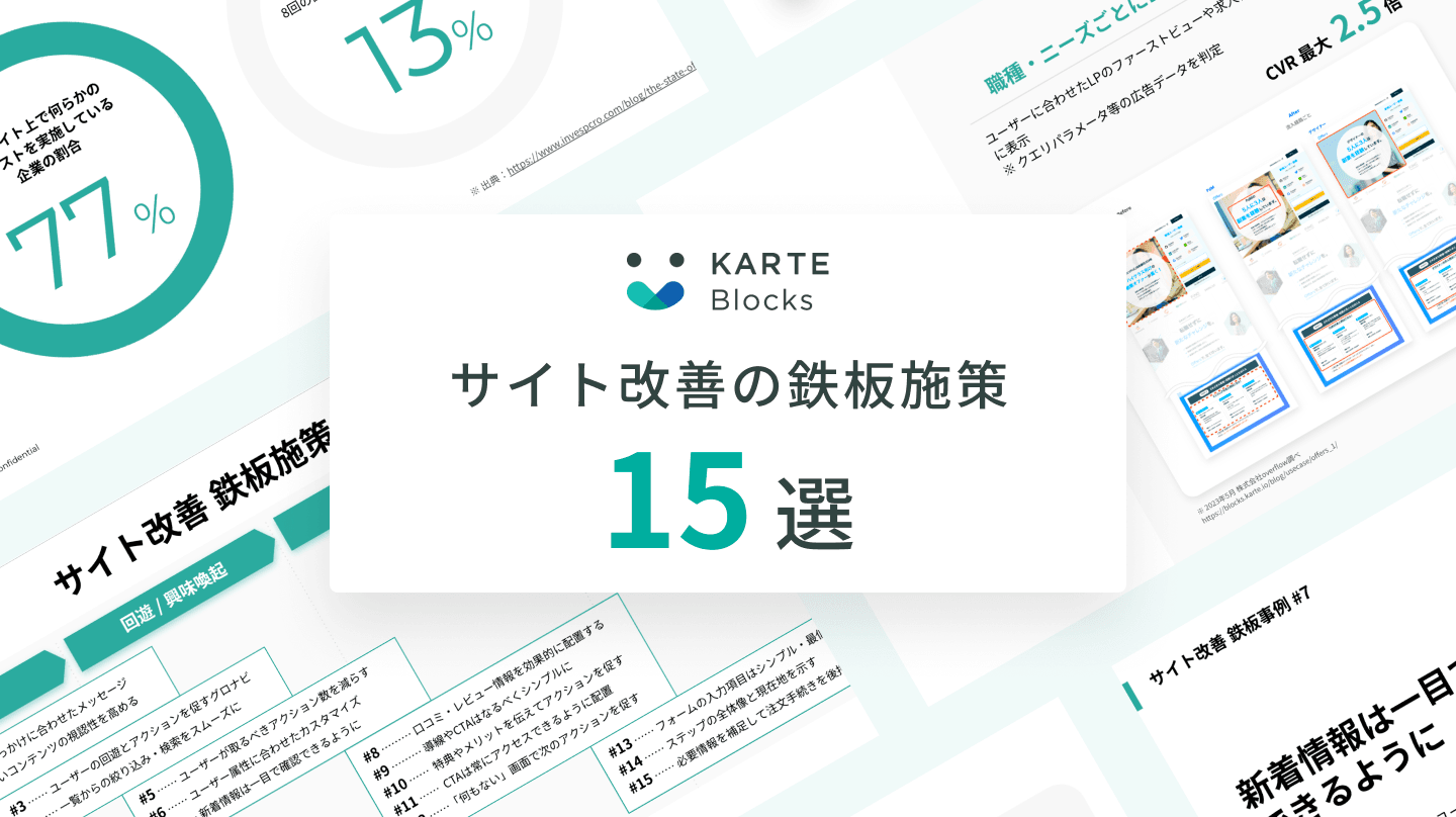 実践事例つき！サイト改善鉄板施策15選
